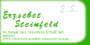 erzsebet steinfeld business card